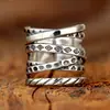 Nuevos Anillos Europeos y Americanos Más Vendidos para Mujer, Anillos de Joyería de Moda Retro Antiguos de Múltiples Capas con Cruz