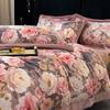 Popular Terciopelo Engrosado Leche Terciopelo Juego de Cuatro Piezas Antiestático Cálido Terciopelo Cama Cálida Sábanas y Fundas de Edredón 25 Productos Nuevos