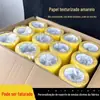 Fita crepe amarela de fábrica para mascaramento, alta aderência, rasgável à mão, papel de decoração, separação de cores, cola de mascaramento para costuras de beleza, pintura spray, parede externa