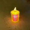Vela electrónica led luminosa cera de té pvc transparente sin humo viento coreano sensación de atmósfera lágrimas vela corazón de niña luz de noche