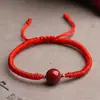 Farrin Fornecimento Direto da Fábrica Pulseira de Areia Dourada Roxa Cinábrio Pulseira Tecida à Mão Feminina Masculina