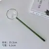 Cuchara de Vidrio Mango Largo Resistente a Altas Temperaturas Cuchara para Mezclar Cuchara para Postre Café Estilo Ins Miel Condimento Cuchara Transparente Grande para Sopa