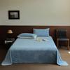 Lençóis de Cama de Solteiro Cor Única Veludo Leite de Alto Peso Fosco Total Veludo de Bebê Lençóis de Cama de Solteiro Atacado Fronha Casa de Estudante