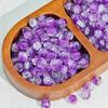 8/10mm Roxo Contas de Vidro Espaçadoras Linha Completa Cor Uva Artesanal Acessórios para Pulseira Colar de Contas DIY