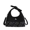Moda Retro Color Block 2026 Nova Bolsa Feminina Outono Inverno High-End Laço Design Exclusivo Ombro Único de Mão Transversal
