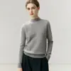 Suéter de Cachemira Baicaierong Otoño/Invierno 2026 para Mujer con Cuello Semi Alto, Diseño Versátil, Tejido de Lana