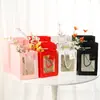 Bolsas Transparentes para Ramos Listas para Usar con Ventana, Bolsas de Mano para Flores, Bolsas de Regalo para Fiestas, Bolsas de Empaque de Recuerdo de Boda, Bolsas Transparentes Festivas con Ventana