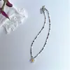 Collar de Cristal de Color Vintage Coreano Estilo Coreano Estilo INS Collar de Cristal Dulce Collar de Flor Dulce Lindo