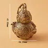 Campana de Calabaza de Vid Vidrio Latón Puro Campana de Calabaza Coche Cobre Puro Hecho a Mano Vintage Hueco Pequeño Adorno