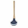 Cuchara de silicona de cabeza redonda, pala de silicona, utensilios de cocina de 9 piezas con mango de madera transparente, juego de utensilios de cocina
