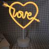 Luz de Neón LED Transfronteriza Corazón de Confesión Luz de Ambiente para Propuesta Estrella Forma Colorida Letrero Luminoso Luz Decorativa para Bar