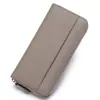 Cartera Larga de Piel de Vaca de Primera Capa Estilo Acordeón con Cremallera Larga, Cuero Genuino, Múltiples Ranuras para Tarjetas, Gran Capacidad, Cartera de Mano