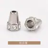 Tapa de Tornillo Cónica con Campana Metálica Incrustada de Diamantes Hebilla Recta para Extremo de Cuerda Aleación Electrochapada Hebilla de Cola de Cuerda para Pantalones Accesorios de Ropa Jinda