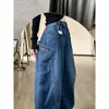 Pantalones de Diseño Bordados de Pierna Ancha Estilo Cimitarra para Mujer, Nuevo Estilo Verano, Jeans Retro Americano Azules de Cintura Alta Sueltos Adelgazantes para Mujer