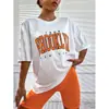 Comércio Exterior Transfronteiriço Estilo Europeu e Americano Casual Pulôver Moda Versátil Roupa de Casa Camiseta Solta Venda por Atacado em Estoque