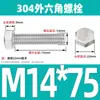 Ventas Directas de Fábrica M3-M12 GB 304 acero inoxidable Tornillo hexagonal exterior cabeza hexagonal tornillo hexagonal