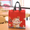 Bolsa de Empaque de Papel de Aluminio No Tejido, Bolsa Térmica Comercial para Comida Rápida para Llevar, Bolsa Tote Desechable, Bolsa para Llevar a Prueba de Aceite