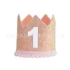 Decoración para Fiesta Infantil Sombreros Digitales, Coronas, Sombreros de Cumpleaños, Primer Cumpleaños del Bebé y Banquete de los 100 Días Adornos para la Cabeza con Purpurina, Accesorios para Fotos