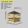 Lámpara de Columna Solar de Cobre Completo Estilo Europeo Impermeable para Exteriores Lámpara para Pilar de Puerta Lámpara de Pared para Jardín de Villa Lámpara para Patio de Entrada