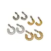 Pendientes de plata de ley 925 con forma de C texturizados, moda europea y americana, exquisitos, lujo ligero, estilo vintage de alta gama, pendientes versátiles