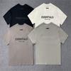 Essentials Hhh Calle Alta Americana Letra Manga Corta Unisex Casual Holgada Calle Alta Niebla Camiseta de Verano Marca de Moda