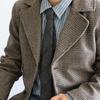 Corbata Estrecha Casual de Lana Mezclada Hecha a Mano en Italia para Hombre Estilo Caballero Británico Cuadros Vintage Salida de Fábrica