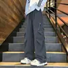 Calças funcionais com forro de fleece e espessadas para homens, outono e inverno, à prova de vento e à prova d'água, largas, plus size, casuais, calças masculinas