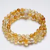 Pulsera de Cristal Amarillo Natural Torre de Cristal para Mujer, Pulsera de Moda Versátil Casual con Cuentas de Concha Blanca al por Mayor