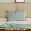 Lujo ligero sensación de alta gama borde ancho pequeño alta cuenta algodón puro funda de almohada paquete doble 100% algodón puro satén funda de almohada individual para adulto