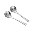 Cuchara Grande para Sopa de Acero Inoxidable, Cuchara para Sopa Doméstica de Mango Largo Espesado, Cuchara para Gachas, Cucharón para Sopa, Espumadera para Olla Caliente, Cuchara para Gachas