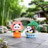 Figura de Animal Lindo de Dibujos Animados de Moda Caja Sorpresa de Panda Adorno Creativo de Resina para Escritorio Regalo
