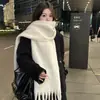 Colección de Bufandas de Mohair de Color Sólido de Otoño e Invierno, Bufandas Atmosféricas Estilo Coreano, Bufandas Chal Ampliadas y Engrosadas al por Mayor