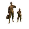 Elenco Escultura de Cobre Pescadores Cena de Pesca Parque Rua Pedestre Rua Comercial Paisagem Jardim Pescadores Figura Escultura Fábrica