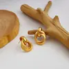 Nuevos Pendientes Geométricos de Moda Europea y Americana Pendientes de Aro Retro Pendientes de Estilo Metálico de Celebridad de Internet Joyería al por Mayor