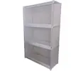 Estantería de almacenamiento transparente a prueba de polvo de múltiples capas simple transfronteriza para uso en el hogar y dormitorio, gabinete de almacenamiento de pie y estantería