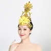 Flor de Cabeza de Xishuangbanna Nuevo Estilo Étnico Performance Étnico Venta al por Mayor Escenario de Danza Clásica Performance de Baile Mujeres Modernas