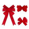 Decorações de Natal de Fábrica pó de diamante laço topo de árvore de Natal acessórios de laço em estoque atacado