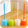 Juego de cepillos de baño creativos de plástico grueso, cepillo de limpieza redondo para inodoro, cepillo de limpieza para inodoro, cepillo de baño