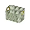 Caja de almacenamiento de espejo de lujo para baño, organizador transparente para mascarillas faciales y brochas de maquillaje, cesta de almacenamiento para artículos de tocador y productos de cuidado de la piel