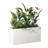 Jardineras de Acero Inoxidable para Exteriores, Maceteros Personalizados para Balcones, Camas de Flores Rectangulares para Exteriores en Calles Comerciales, Arreglos Florales con Acabado de Arte en Hierro