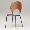 Silla de Comedor Nórdica para Uso Doméstico, Silla Retro de Celebridad de Internet para Ocio, Silla Creativa Simple en Forma de Concha, Silla de Sol, Silla con Respaldo de Madera Maciza