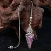 Colgante de Aleación Árbol de la Vida Resina Péndulo Cristal Meditación Retro Cadena de Cinta de Goteo Péndulo Venta al por Mayor