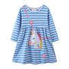 Falda para niñas jumpingmeters otoño vestido de princesa de manga larga y cuello redondo para niños europeos y americanos vestido para niños