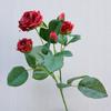 Mini Rosas de Seda Irene de Haste Curta, 5 Cabeças, Flores Artificiais para Casamento, Fotografia, Decoração de Casa e Arranjos Florais