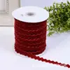 Cinta de Terciopelo con Flocado Elegante y Borde Ondulado Estampado en Caliente Dorado Tejido de Cinta Multicolores Moño Accesorios Hechos a Mano Cinta Tejida