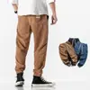 Otoño 2024 Color Sólido Juventud Antigua Exportación Estilo Antiguo Japonés Estilo Chino Pantalones de Pana para Hombre Pantalones Casuales