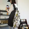 Mochilas con Graffiti, Mochilas de Marca de Moda de Gran Capacidad para Estudiantes de Secundaria, Estudiantes de Secundaria Inferior, Mochilas Modernas para Estudiantes de Preparatoria