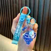 Llavero de Botella Flotante de Caracola Rellena de Aceite de Dibujos Animados Colgante para Bolsa de Playa Pequeño Accesorio Adorno Colgante Lindo Regalo