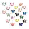 Colgante de mariposa de color acrílico de aleación, accesorios de joyería para bricolaje, pulsera, collar, pendientes, colgante al por mayor