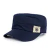 Sombrero de copa plano para hombres de mediana edad y ancianos, gorra de color liso, protección solar para exteriores, gorra de béisbol de ala corta de primavera, sombrero de sol casual de moda